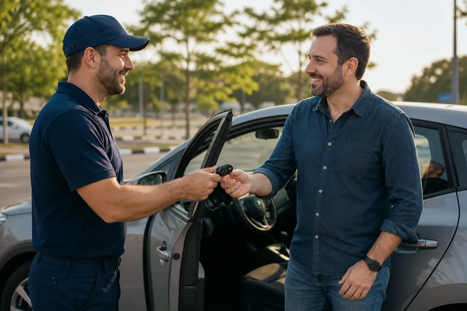 Chaveiro abrindo um carro com ferramentas especializadas em Marituba.